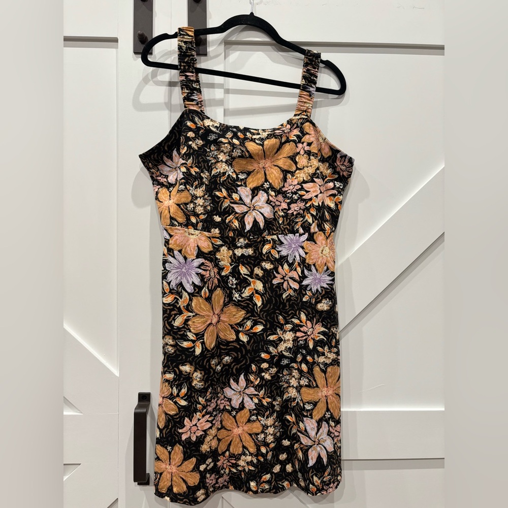 SO Black Floral Midi Dress